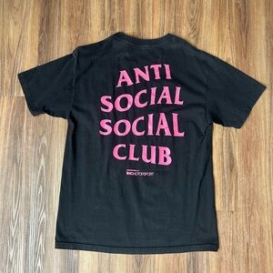 Anti Social Social Club Tee with Pink Lettering